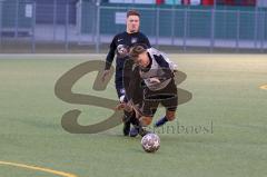 Audi Schanzer Amateur Cup 2022 -  Halbfinale 2 - DJK Ingolstadt - TSV Walpertskirchen - Josef Göss schwarz Walpertskirchen - Fabian Kuppe #2 weiss DJK Ingolstadt - Foto: Jürgen Meyer