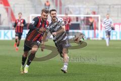 3. Liga; FC Ingolstadt 04 - SV Sandhausen; Zweikampf Kampf um den Ball Yannick Deichmann (20, FCI) Ehlich Christoph (3 SVS)