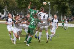 BZL - Oberbayern Nord - SV Manching - VFB Eichstätt II - Said Magomedov (#17 Manching) - Schmidt Tim (#20 Manching) - grün - Niklas Walter #24 weiss Eichstätt - Foto: Jürgen Meyer