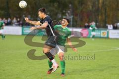 2023_10_21 - Kreisliga - Saison 2023/24 - FC Gerolfing - FC Fatih Ingolstadt - Marko Miskovic schwarz Fatih - Anastasios Porfyriadis grün Gerolfing - Foto: Meyer Jürgen