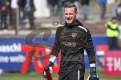 3. Liga; SV Meppen - FC Ingolstadt 04; warmup vor dem Spiel Torwart Marius Funk (1, FCI)
