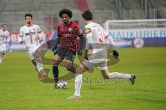 3. Liga - FC Ingolstadt 04 - Hallescher FC - Francisco Da Silva Caiuby (13, FCI) Landgraf Niklas (31 Halle) Gündüz Selim (9 Halle)