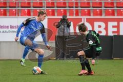 2.BL; Testspiel; FC Ingolstadt 04 - SpVgg Greuther Fürth; Maximilian Neuberger (38, FCI) Devin Angleberger (38 Fürth)