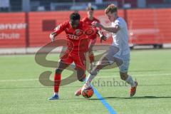 A-Junioren Bundesliga  - Saison 2023/24 - A-Junioren - FC Ingolstadt 04 - 1.FC Heidenheim - Jason Osei Tutu (Nr.24 - FCI) - Kopf Joshua weiss Heidenheim - Foto: Meyer Jürgen