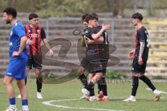 Bayernliga Nord - Saison 2024/25 - FC Ingolstadt 04 II - Würzburger FV 04 - - jubel - Davide Sekulovic (Nr.7 - FCI U21) schiesst zum 1:0 Führungstreffer ein- Foto: Meyer Jürgen