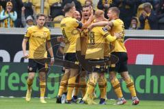 3.Liga - Saison 2022/2023 - Dynamo Dresden - FC Ingolstadt 04 - Der 0:1 Führungstreffer durch Stefan Kutschke (Nr.30 - Dynamo Dresden) - Jubel - Foto: Meyer Jürgen