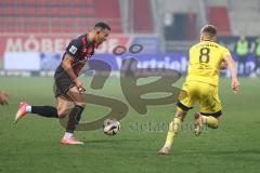 3. Liga; FC Ingolstadt 04 - Alemannia Aachen; Marcel Costly (22, FCI) Scepanik Lukas (8 AA) Zweikampf Kampf um den Ball