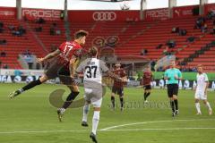 3.Liga - Saison 2022/2023 - FC Ingolstadt 04 -  - SV Waldhof-Mannheim - Calvin Brackelmann (Nr.17 - FCI) - Marco Höger (Nr.37 - SV Waldhof Mannheim) - Foto: Meyer Jürgen