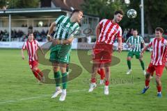 Landesliga - Saison 2025/26 - SV Manching - TSV Dachau  - Fabian  Neumayer (Nr.9 - SV Manching) - Kerim Özdemir rot Dachau - Foto: Meyer Jürgen
