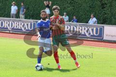 Testspiel - TSV Ingolstadt Nord - FC Augsburg II - Mario Subaric rot Augsburg - Ferhat Uc blau TSV Ingolstadt - Foto: Jürgen Meyer