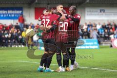 Toto-Pokal; VfB Eichstätt - FC Ingolstadt 04; Tor Jubel Treffer Pascal Testroet (37, FCI) Hawkins Jalen (20 FCI) Moussa Doumbouya (27, FCI) Nikola Stevanovic (15, FCI)