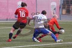 AUDI - Schanzer Amateur Cup 2023 - Finale - TSV Hohenwart - FC Mindelstetten - 5:3 -  Fabian Sangl Torwart Hohenwart - Oscar Appelmann #16 Hohenwart - Marcel Kappelmaier weiss Mindelstetten - Foto: Meyer Jürgen