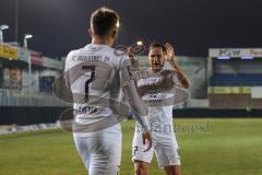 3. Liga - KFC Uerdingen 05 - FC Ingolstadt 04 - Schuß Tor Jubel Dennis Eckert Ayensa (7, FCI) Michael Heinloth (17, FCI)