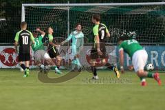 Kreisliga - Saison 2023/24 - Relegation zur BZL - FC Gerolfing - SVA Palzing -  Der 1:0 Führungstreffer durch Timo Kraus grün Gerolfing - jubel - Tor - Christian Berghammer Torwart Palzing - Foto: Meyer Jürgen