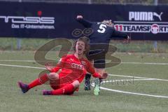 A-Junioren - Bundesliga Süd Fc Ingolstadt 04 - SC Freiburg -  Causevic Benjamin (Nr.10 - FC Ingolstadt A-Jugend) wird gefoult von Wuttke Rico schwarz Freiburg und erhält die gelb-rote Karte - Foto: Meyer Jürgen