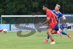 Kreisfreundschaftsspiel - Saison 2024/25 - Kreisfreundschaftsspiel - TSV Ober/Unterh.stadt - FC Fatih -  Der 0:2 Führungstreffer durch - Akif Abasikeles (Nr.20 - FC Fatih) - Nick Wagner (Nr.22 - TSV Ober/Unterh.stadt) - jubel- Foto: Meyer Jürgen