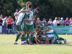 Relegation - Saison 2025/26 - SV Karlskron - FC Geisenfeld - Der 0:2 Führungstreffer durch Lukas Kellermann grün Geisenfeld - jubel - XXXXX - Foto: Meyer Jürgen