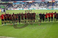 2023_11_11 - 3. Liga - Saison 2023/24 - MSV Duisburg - FC Ingolstadt 04 -  Die Mannschaft bedankt sich bei den Fans -  - XXXXX - Foto: Meyer Jürgen