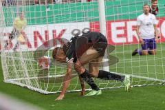 DFB Pokal; FC Ingolstadt 04 - Erzgebirge Aue; Tor, Jubel, 1:0 Filip Bilbija (35, FCI) Torwart Männel Martin (1 Aue)