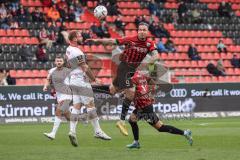 3. Liga; FC Ingolstadt 04 - Rot-Weiss Essen; Patrick Schmidt (9, FCI) Zweikampf Kampf um den Ball Herzenbruch Felix ( RWE) Pascal Testroet (37, FCI)