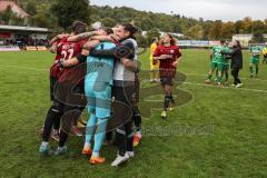 Toto-Pokal; VfB Eichstätt - FC Ingolstadt 04; Sieg im Elfmerterschiessen, Torwart Marius Funk (1, FCI) wird gefeiert, Pascal Testroet (37, FCI) Rico Preißinger (6, FCI) Calvin Brackelmann (17, FCI) Dominik Franke (3 FCI) Tobias Bech (11, FCI) Valmir Sulej