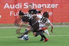 2024_2_10 - 2. Bundesliga Frauen - Saison 2023/24 - Freundschaftsspiel - FC Ingolstadt 04 Frauen - Schwaben Augsburg -  - Melike Pekel FCI - Yvonne Dengscherz (Nr.23 - FC Ingolstadt Frauen) - Carina Bauch #18 Augsburg - Foto: Meyer Jürgen