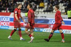 3. Liga; SSV Ulm - FC Ingolstadt 04; Tor Jubel Treffer 0:2 Jasper Maljojoki (23, FCI) Marcel Costly (22, FCI) Simon Lorenz (32, FCI)