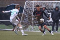 *** Bayernliga Nord - Saison 2025/26 - FC Ingolstadt 04 II - TSV Neudrossenfeld - Mustafa Özden (Nr.6 - FC Ingolstadt II) - Moritz Hütter weiss Neudrossenfeld - Foto: Meyer Jürgen