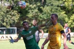 Kreisklasse - Saison 2023/2024 - GW Ingolstadt - FC Gelbelsee - Burak Soysal Torwart GW Ing - Markus Hundsdorfer gelb Gelbelsee - Foto: Meyer Jürgen