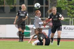 2. Frauen-Bundesliga - Saison 2021/2022 - FC Ingolstadt 04 - MSV Duisburg - Reischmann Stefanie (#21 FCI) - Ochoa Brenna weiss Duisburg - Foto: Meyer Jürgen