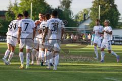 Toto Pokal - Saison 2022/2023 - SpVgg Heßdorf - FC Ingolstadt 04 - Der 0:2 Führungstreffer durch Valmir Sulejmani (Nr.7 - FCI) - Jubel - Foto: Meyer Jürgen