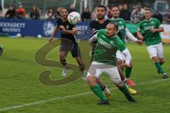 2023_10_21 - Kreisliga - Saison 2023/24 - FC Gerolfing - FC Fatih Ingolstadt - Akif Abasikeles schwarz Fatih - Den Lovric grün Gerolfing - Foto: Meyer Jürgen