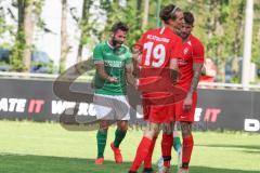 Kreispokal - Saison 2023/24 - FC Gerolfing - BC Attaching -  Der 1:0 Führungstreffer durch - Christian Träsch grün Gerolfing - jubel - XXXXX - Foto: Meyer Jürgen