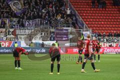 3. Liga; FC Ingolstadt 04 - Erzgebirge Aue; Niederlage, hängende Köpfe Tobias Bech (11, FCI) Marcel Costly (22, FCI) David Kopacz (29, FCI) Maximilian Neuberger (38, FCI) Dominik Franke (3 FCI) Rico Preißinger (6, FCI)