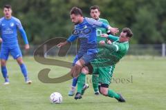 Kreisliga - Saison 2023/24 - SV Lippertshofen - SV Hundszell - Martin Kusche blau Hundszell - Bernd Geiß
 grün Lippertshofen - Foto: Meyer Jürgen