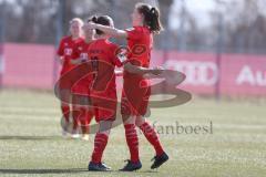 2. Frauen-Bundesliga Süd - Saison 2020/2021 - FC Ingolstadt 04 - FC Würzburger Kickers - Der 1:0 Teffer durch Halm Vanessa rot FCI - jubel - Foto: Meyer Jürgen