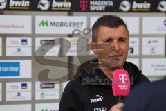 3.Liga - Saison 2022/2023 - Hallersche FC - FC Ingolstadt 04 - Cheftrainer Michael Köllner (FCI) - im Interview mit Magenta TV -  - Foto: Meyer Jürgen