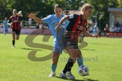 *** 2. Bundesliga Frauen - Saison 2025/26 - FC Ingolstadt 04 Frauen - Victoria Berlin - Leonie Haberäcker (Nr.27 - FC Ingolstadt Frauen I) - Aydin Leyila blau Berlin - Foto: Meyer Jürgen