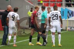 3.Liga - Saison 2022/2023 - FC Ingolstadt 04 -  - SV Waldhof-Mannheim - Gelbe Karte für Tobias Bech (Nr.11 - FCI) - Foto: Meyer Jürgen