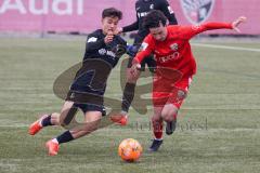 A-Junioren - Bundesliga Süd Fc Ingolstadt 04 - SC Freiburg -  Sekulovic Davide (Nr.7 - FC Ingolstadt A-Jugend) - Bauer Mika schwarz Freiburg - Foto: Meyer Jürgen