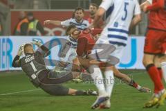 3. Liga; FC Ingolstadt 04 - MSV Duisburg; Torchance verpasst Marcel Costly (22, FCI) Torwart Braune Maximilian (1 MSV)