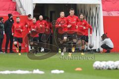 3. Fußball-Liga - Saison 2020/2021 - FC Ingolstadt 04 - FC Viktoria Köln - Die Spieler auf dem Spielfeld zum warm machen - Stefan Kutschke (#30,FCI)  - Foto: Meyer Jürgen