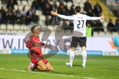 3. Liga; SSV Ulm - FC Ingolstadt 04; Torchance verpasst ärgert sich Marcel Costly (22, FCI) Mazagg Lukas (27 Ulm)