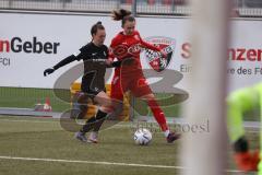 2. Fußball-Liga - Frauen - Saison 2022/2023 - FC Ingolstadt 04 - SC Freiburg II - Villena Scheffler (Nr.28 - FCI Frauen) - Scherer Nora schwarz Freiburg -  Foto: Meyer Jürgen