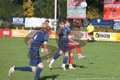 Kreisliga - Saison 2022/2023 - Türk.SV Ingolstadt - SV Menning - Maximilian Lex blau Menning - Ibrahim Sahin rot Türk SV - Foto: Meyer Jürgen