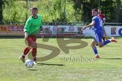 A-Klasse - FT Ingolstadt Ringsee - MBB SG Manching - Der 0:3 Führungstreffer durch Nico Zirngibl #10 blau Manching - jubel - Ersatztorhüter bei Ringsee namentlich nicht bekannt - Foto: Jürgen Meyer