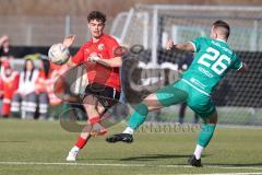 Bayernliga Nord - Saison 2023/24 - FC Ingolstadt 04 II - TSV Neudrossenfeld - Leon Nuhanovic (Nr.19 - FCI) - Schelenz Lukas grün Neudrossenfeld - Foto: Meyer Jürgen