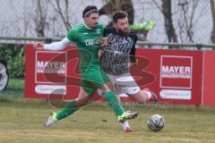 Bezirksliga - Saison 2024/25 - FC Gerolfing - FC Fatih Ingolstadt - Anastasios Porfyriadis (Nr.27 - FC Gerolfing) - Roin Koblianidze (Nr.11 - FC Fatih) - Foto: Meyer Jürgen