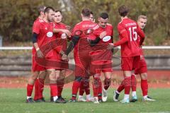 2023_11_5 - Kreisklasse - Saison 2023/24 - TSV Lenting - SV Eitensheim  -  Der 0:1 Führungstreffer durch - Tobias Dietze rot Eitensheim - jubel - Foto: Meyer Jürgen