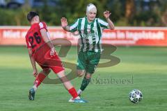 Landesliga - Saison 2025/26 - SV Manching - TSV Dachau  - Nico Daffner (Nr.14 - SV Manching) mit Kopfverband - Marcel Jurakovic rot Dachau - Foto: Meyer Jürgen